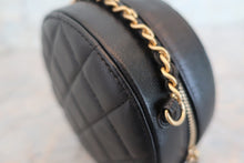 Load image into Gallery viewer, CHANEL Matelasse round chain shoulder bag Lambskin Black/Gold hadware Shoulder bag 700060266