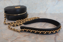Load image into Gallery viewer, CHANEL Matelasse round chain shoulder bag Lambskin Black/Gold hadware Shoulder bag 700060266