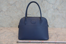 Load image into Gallery viewer, HERMES/BOLIDE 27 Chevre myzore goatskim Blue brighton □J Engraving Shoulder bag 800060148