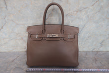 将图片加载到图库查看器,HERMES BIRKIN 30 Clemence leather Etoupe gray □K刻印 Hand bag 700120215