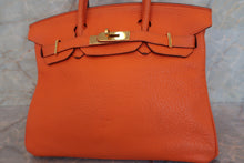 Load image into Gallery viewer, HERMES BIRKIN 30 Clemence leather Orange □M Engraving Hand bag 700070276