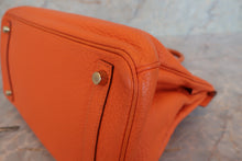 Load image into Gallery viewer, HERMES BIRKIN 30 Clemence leather Orange □M Engraving Hand bag 700070276