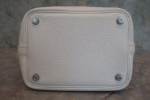 Load image into Gallery viewer, HERMES PICOTIN LOCK PM Clemence leather □J Engraving White Hand bag 800060079