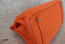Load image into Gallery viewer, HERMES BIRKIN 30 Clemence leather Orange □M Engraving Hand bag 700070276