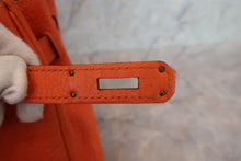 Load image into Gallery viewer, HERMES BIRKIN 30 Clemence leather Orange □M Engraving Hand bag 700070276