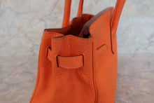 Load image into Gallery viewer, HERMES BIRKIN 30 Clemence leather Orange □M Engraving Hand bag 700070276