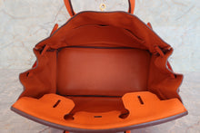 Load image into Gallery viewer, HERMES BIRKIN 30 Clemence leather Orange □M Engraving Hand bag 700070276