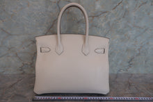 Load image into Gallery viewer, HERMES BIRKIN 30 Clemence leather Craie D Engraving Hand bag 700070286