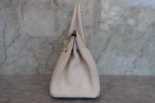 Load image into Gallery viewer, HERMES BIRKIN 30 Clemence leather Craie D Engraving Hand bag 700070286