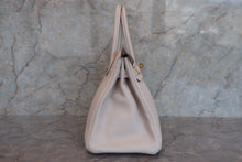 Load image into Gallery viewer, HERMES BIRKIN 30 Clemence leather Craie D Engraving Hand bag 700070286
