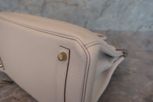 Load image into Gallery viewer, HERMES BIRKIN 30 Clemence leather Craie D Engraving Hand bag 700070286