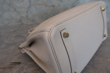 Load image into Gallery viewer, HERMES BIRKIN 30 Clemence leather Craie D Engraving Hand bag 700070286
