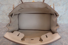 Load image into Gallery viewer, HERMES BIRKIN 30 Clemence leather Craie D Engraving Hand bag 700070286