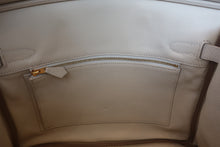 Load image into Gallery viewer, HERMES BIRKIN 30 Clemence leather Craie D Engraving Hand bag 700070286