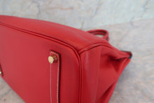 將圖片載入圖庫檢視器 HERMES/エルメス キャンディバーキン35 ヴォーエプソン ルージュカザック/ブルータラサ ハンドバッグ 700090019