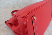 將圖片載入圖庫檢視器 HERMES/エルメス キャンディバーキン35 ヴォーエプソン ルージュカザック/ブルータラサ ハンドバッグ 700090019