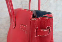 將圖片載入圖庫檢視器 HERMES/エルメス キャンディバーキン35 ヴォーエプソン ルージュカザック/ブルータラサ ハンドバッグ 700090019