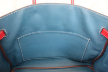 將圖片載入圖庫檢視器 HERMES/エルメス キャンディバーキン35 ヴォーエプソン ルージュカザック/ブルータラサ ハンドバッグ 700090019