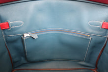 將圖片載入圖庫檢視器 HERMES/エルメス キャンディバーキン35 ヴォーエプソン ルージュカザック/ブルータラサ ハンドバッグ 700090019