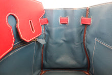 將圖片載入圖庫檢視器 HERMES/エルメス キャンディバーキン35 ヴォーエプソン ルージュカザック/ブルータラサ ハンドバッグ 700090019