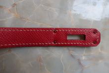 將圖片載入圖庫檢視器 HERMES/エルメス キャンディバーキン35 ヴォーエプソン ルージュカザック/ブルータラサ ハンドバッグ 700090019