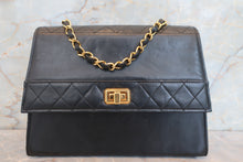 画像をギャラリービューアに読み込む, CHANEL/シャネル 2.55台形チェーンショルダーバッグ ラムスキン ブラック/ゴールド金具 ショルダーバッグ 700110123