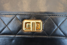 画像をギャラリービューアに読み込む, CHANEL/シャネル 2.55台形チェーンショルダーバッグ ラムスキン ブラック/ゴールド金具 ショルダーバッグ 700110123