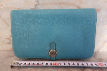 將圖片載入圖庫檢視器 HERMES/エルメス ドゴンGM トゴ ブルージーン □I刻印 財布 700120184