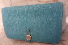 將圖片載入圖庫檢視器 HERMES/エルメス ドゴンGM トゴ ブルージーン □I刻印 財布 700120184