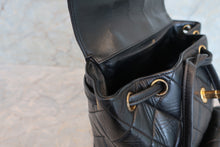 Load image into Gallery viewer, CHANEL Matelasse chain back pack Lambskin Black/Gold hadware Back pack 700100027