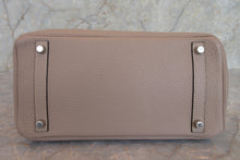 Load image into Gallery viewer, HERMES BIRKIN 30 Clemence leather Gris tourterelle □L Engraving Hand bag 700080037