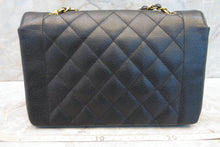 Load image into Gallery viewer, CHANEL  Diana matelasse chain shoulder bag Caviar skin Black/Gold hadware Shoulder bag 700090039