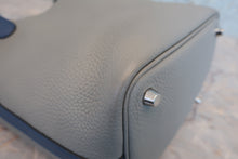 Load image into Gallery viewer, HERMES PICOTIN LOCK TOUCH PM Clemence leather/Swift leather Gris mouette/Blue agate A Engraving Hand bag 800060139