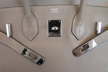 Load image into Gallery viewer, HERMES BIRKIN 30 Clemence leather Gris tourterelle □L Engraving Hand bag 700080037