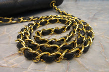 Load image into Gallery viewer, CHANEL  Diana matelasse chain shoulder bag Caviar skin Black/Gold hadware Shoulder bag 700090039