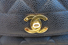 Load image into Gallery viewer, CHANEL  Diana matelasse chain shoulder bag Caviar skin Black/Gold hadware Shoulder bag 700090039
