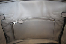 Load image into Gallery viewer, HERMES BIRKIN 30 Clemence leather Gris tourterelle □L Engraving Hand bag 700080037