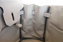 Load image into Gallery viewer, HERMES BIRKIN 30 Clemence leather Gris tourterelle □L Engraving Hand bag 700080037