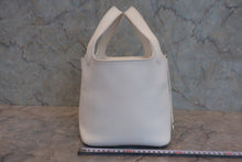 Load image into Gallery viewer, HERMES PICOTIN LOCK PM Clemence leather □J Engraving White Hand bag 800060079