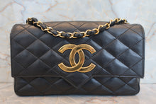 画像をギャラリービューアに読み込む, CHANEL/シャネル デカココチェーンショルダーバッグ ラムスキン ブラック/ゴールド金具 ショルダーバッグ 700110125