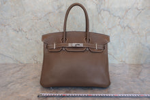 画像をギャラリービューアに読み込む, HERMES/エルメス バーキン30 トリヨンクレマンス エトゥープ □P刻印 ハンドバッグ 800040158