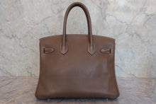 画像をギャラリービューアに読み込む, HERMES/エルメス バーキン30 トリヨンクレマンス エトゥープ □P刻印 ハンドバッグ 800040158