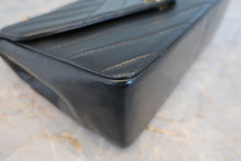 Load image into Gallery viewer, CHANEL Bias stitch chain shoulder bag Lambskin Black/Gold hadware Shoulder bag 800060177