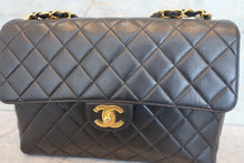 画像をギャラリービューアに読み込む, CHANEL/シャネル 中マトラッセシングルフラップチェーンショルダーバッグ ラムスキン ブラック/ゴールド金具 ショルダーバッグ 700110114