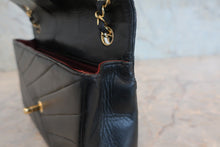 Load image into Gallery viewer, CHANEL Bias stitch chain shoulder bag Lambskin Black/Gold hadware Shoulder bag 800060177