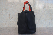 画像をギャラリービューアに読み込む, HERMES/エルメス ピコタンロックエクラGM トリヨンクレマンス/ヴォースイフト ブルーニュイ/オレンジポピー X刻印 ハンドバッグ 700120224