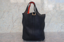 画像をギャラリービューアに読み込む, HERMES/エルメス ピコタンロックエクラGM トリヨンクレマンス/ヴォースイフト ブルーニュイ/オレンジポピー X刻印 ハンドバッグ 700120224