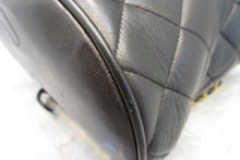 Load image into Gallery viewer, HANEL Matelasse Chain back pack Lambskin Black/Gold hadware Back pack 700090031