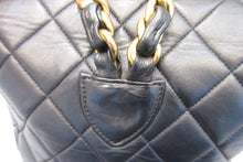 Load image into Gallery viewer, HANEL Matelasse Chain back pack Lambskin Black/Gold hadware Back pack 700090031