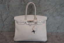 画像をギャラリービューアに読み込む, HERMES/エルメス バーキン35 ヴォースイフト ホワイト □K刻印 ハンドバッグ 700030295